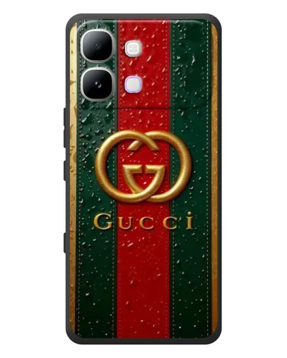 Чехол для Infinix Note Edge с картинкой «Gucci — фирменная полоса и золото» Чехол для Infinix Note Edge с картинкой «Gucci — фирменная полоса и золото»