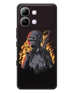Чохол для Infinix Note Edge з картинкою «PUBG — вогняний силует»