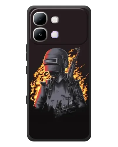 Чохол для Infinix Note Edge з картинкою «PUBG — вогняний силует» Чохол для Infinix Note Edge з картинкою «PUBG — вогняний силует»