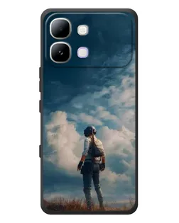 Чохол для Infinix Note Edge з картинкою «Герой PUBG на скелі»