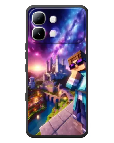 Чехол для Infinix Note Edge с картинкой «Стив и космос» Чехол для Infinix Note Edge с картинкой «Стив и космос»