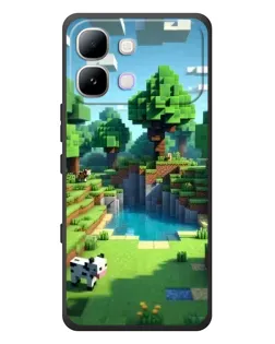 Чехол для Infinix Note Edge с картинкой «Minecraft летний день»