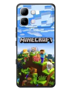 Чехол для Infinix Note Edge с картинкой «Minecraft классический мир»