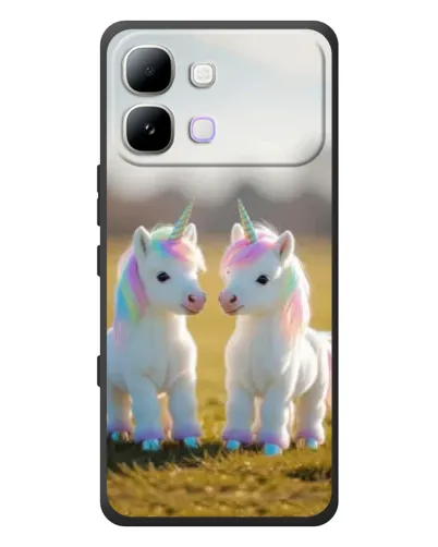 Чехол для Infinix Note Edge с картинкой «Пара единорогов» Чехол для Infinix Note Edge с картинкой «Пара единорогов»