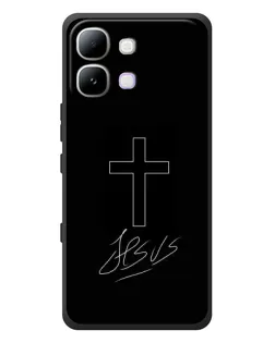 Чехол для Infinix Note Edge с картинкой «Графический крест Jesus» Чехол для Infinix Note Edge с картинкой «Графический крест Jesus»