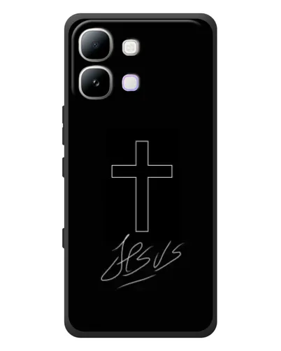 Чехол для Infinix Note Edge с картинкой «Графический крест Jesus» Чехол для Infinix Note Edge с картинкой «Графический крест Jesus»