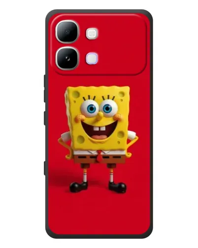 Чехол для Infinix Note Edge с картинкой «Спанч Боб на красном»
