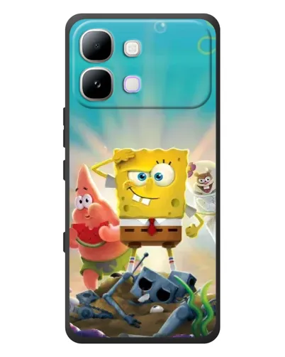 Чехол для Infinix Note Edge с картинкой «Спанч Боб победитель»