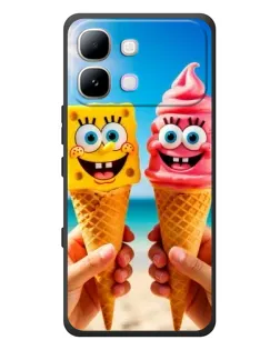 Чехол для Infinix Note Edge с картинкой «Спанч Боб мороженое»