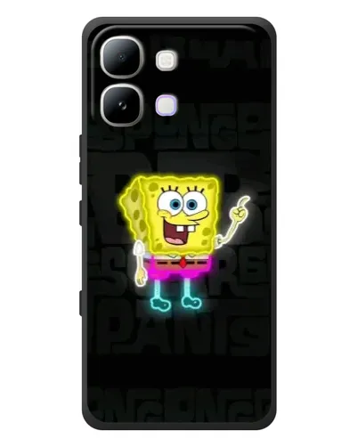 Чехол для Infinix Note Edge с картинкой «Неоновый Губка Боб»