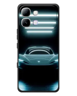 Чохол для Infinix Note Edge з картинкою «Tesla в неоні»