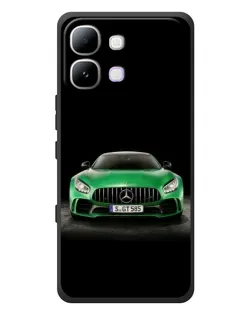 Чехол для Infinix Note Edge с картинкой «Mercedes — неоновый лого»