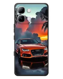 Чохол для Infinix Note Edge з картинкою «Audi — захід сонця»
