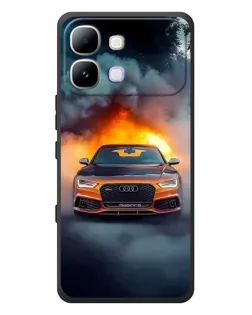 Чохол для Infinix Note Edge з картинкою «Audi у вогняному диму»