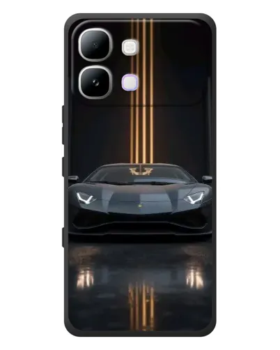 Чохол для Infinix Note Edge з картинкою «Lamborghini золоті лінії»