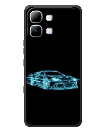 Чохол для Infinix Note Edge з картинкою «Неоновий контур Lamborghini»