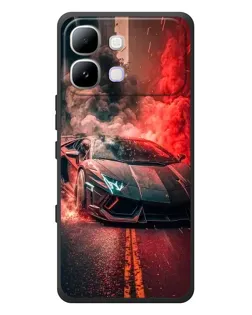 Чохол для Infinix Note Edge з картинкою «Lamborghini червоний дим»