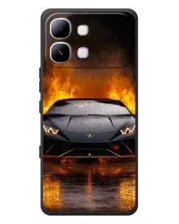 Чохол для Infinix Note Edge з картинкою «Lamborghini у вогні»