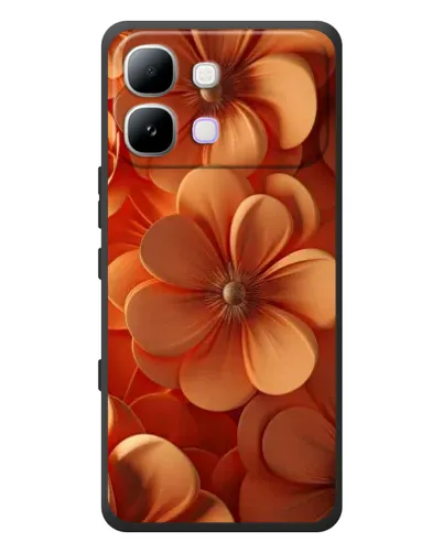 Чохол для Infinix Note Edge з картинкою «Помаранчева макро квітка»