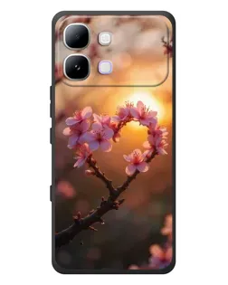 Чохол для Infinix Note Edge з картинкою «Рожевий цвіт сердечко на тлі заходу» Чохол для Infinix Note Edge з картинкою «Рожевий цвіт сердечко на тлі заходу»