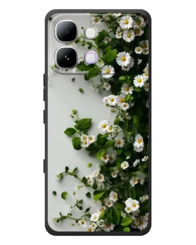Чохол для Infinix Note Edge з картинкою «Гілка дрібних білих квітів»