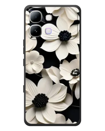 Чохол для Infinix Note Edge з картинкою «Об'ємні білі квіти»