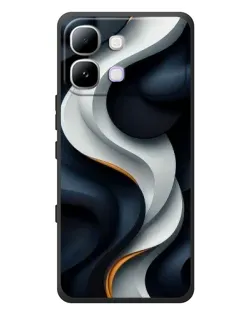 Чохол для Infinix Note Edge з картинкою «Об'ємні чорно-білі стрічки»