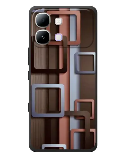 Чохол для Infinix Note Edge з картинкою «Коричневі об'ємні квадрати» Чохол для Infinix Note Edge з картинкою «Коричневі об'ємні квадрати»