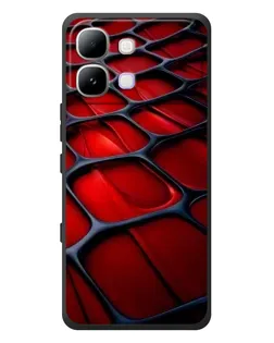 Чохол для Infinix Note Edge з картинкою «Червона глянцева сітка»