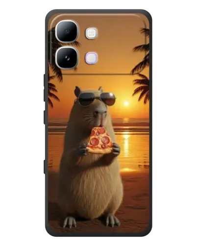 Чохол для Infinix Note Edge з картинкою «Капібара з піцою» Чохол для Infinix Note Edge з картинкою «Капібара з піцою»