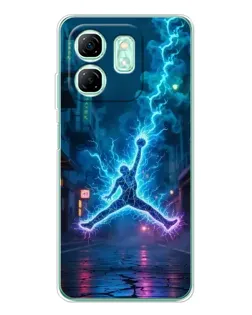 Чехол для Infinix Smart 10 HD с картинкой «Jordan Gold Jumpman»
