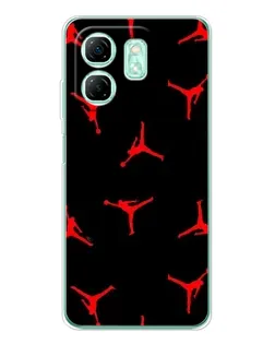 Чехол для Infinix Smart 10 HD с картинкой «Jordan Red Pattern»