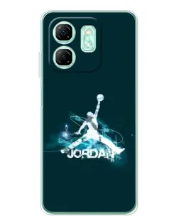 Чехол для Infinix Smart 10 HD с картинкой «Jordan Blue Fire»