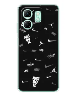 Чехол для Infinix Smart 10 HD с картинкой «Nike Black Pattern»