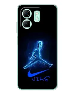 Чехол для Infinix Smart 10 HD с картинкой «Jordan Neon Blue»