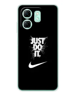 Чехол для Infinix Smart 10 HD с картинкой «Текстовый принт Nike»