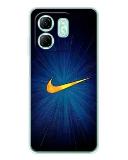 Чехол для Infinix Smart 10 HD с картинкой «Синий пульс Nike»