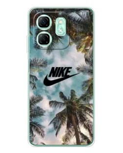 Чехол для Infinix Smart 10 HD с картинкой «Тропический принт Nike»