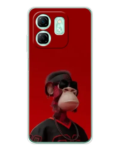 Чехол для Infinix Smart 10 HD с картинкой «Bored Ape в красном» Чехол для Infinix Smart 10 HD с картинкой «Bored Ape в красном»