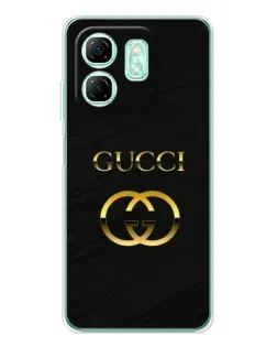 Чехол для Infinix Smart 10 HD с картинкой «Золотой логотип Gucci»