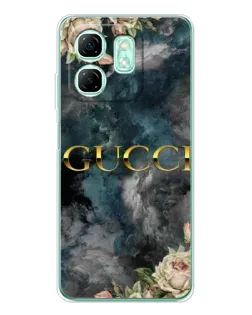Чехол для Infinix Smart 10 HD с картинкой «Абстрактные цветы Gucci»