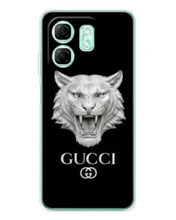 Чехол для Infinix Smart 10 HD с картинкой «Gucci — серебряный лев»
