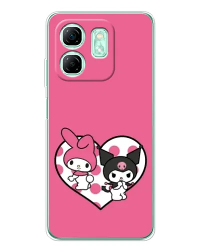 Чехол для Infinix Smart 10 HD с картинкой «Kuromi и My Melody»
