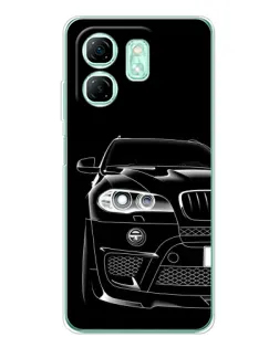 Чохол для Infinix Smart 10 HD з картинкою «Темний силует BMW»