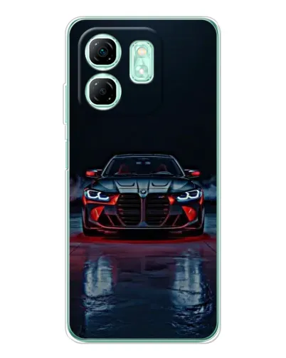 Чехол для Infinix Smart 10 HD с картинкой «BMW на мокрой дороге»