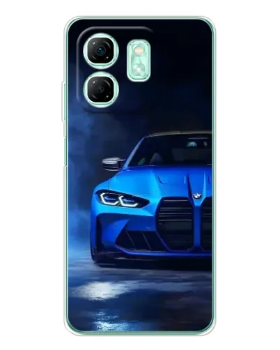 Чехол для Infinix Smart 10 HD с картинкой «Голубая BMW M4»