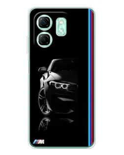 Чохол для Infinix Smart 10 HD з картинкою «Силует BMW в темряві»