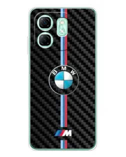 Чохол для Infinix Smart 10 HD з картинкою «Емблема BMW та карбон»