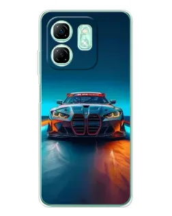 Чохол для Infinix Smart 10 HD з картинкою «BMW — вогні неону»