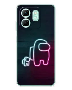 Чехол для Infinix Smart 10 HD с картинкой «Among Us неон-арт» Чехол для Infinix Smart 10 HD с картинкой «Among Us неон-арт»